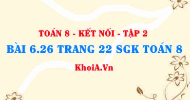 Bài 6.26 trang 22 Toán 8 Kết nối tri thức Tập 2